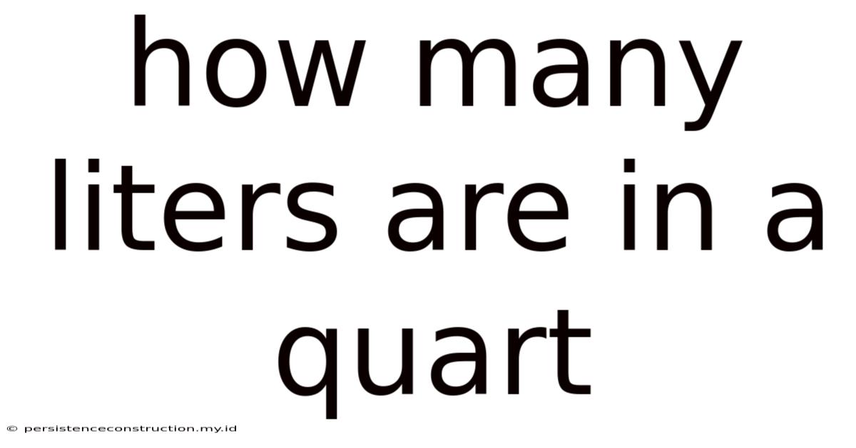 How Many Liters Are In A Quart