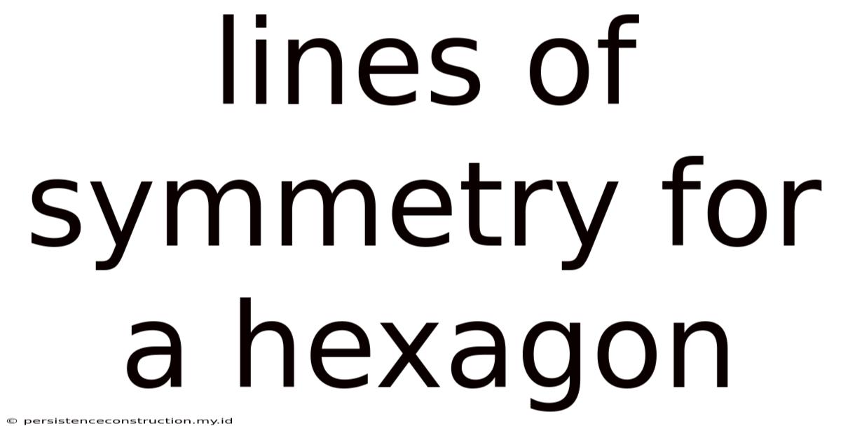 Lines Of Symmetry For A Hexagon
