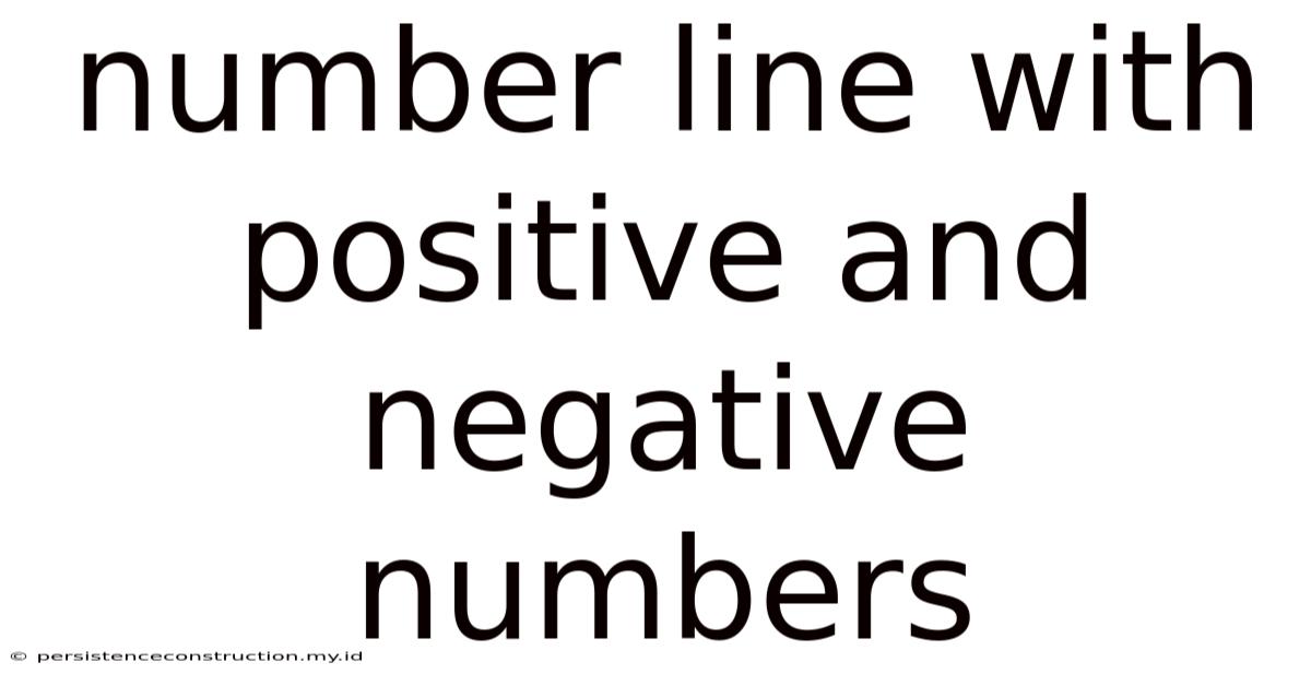 Number Line With Positive And Negative Numbers