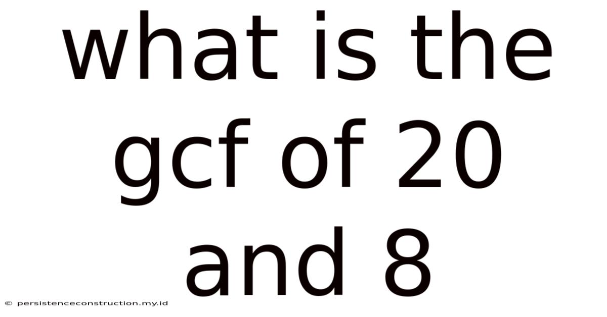 What Is The Gcf Of 20 And 8